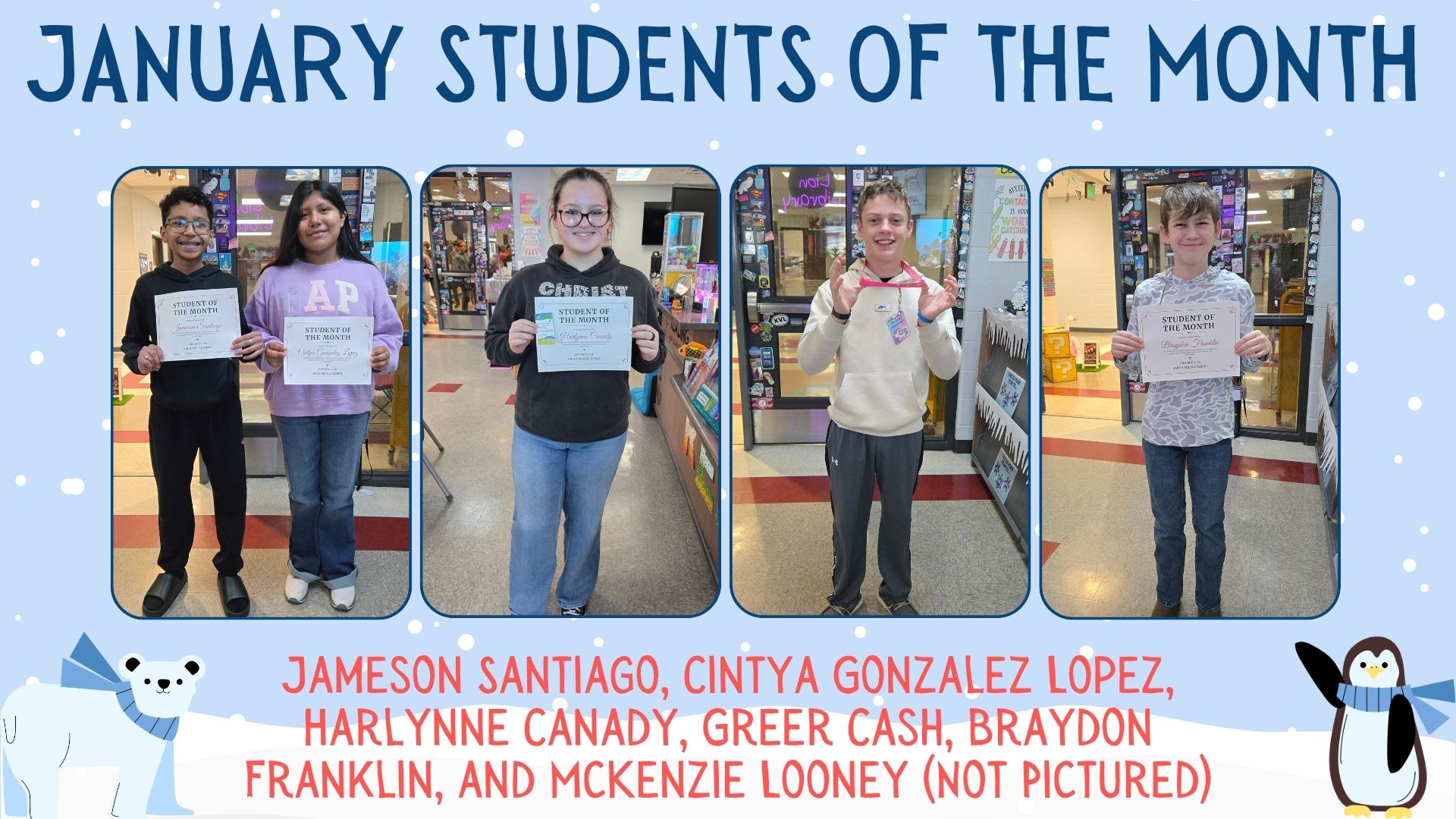 January Students of the Month
